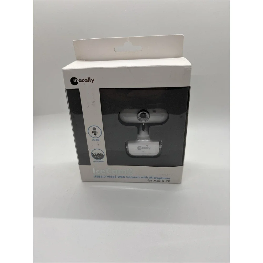 Macally IceCam2 USB 2.0 Video Web Camera with Microphone White ICECAMII